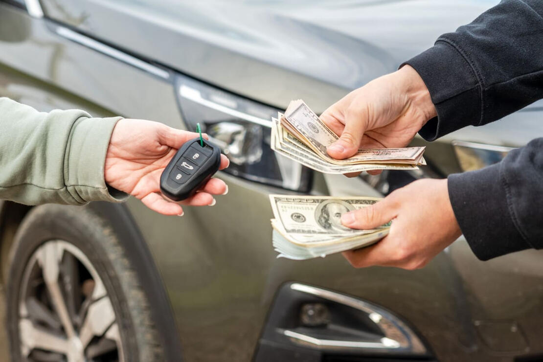 paying cash on the spot for used car